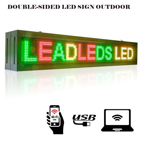 outdoor programmable led signs double sided