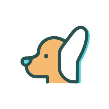 The Logo For The Dog With Ear Vector, A Lineal Icon Depicting Dog Ear On White Background ...