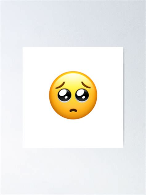 "Innocent Teary Puppy Dog Eyes Emoji " Poster for Sale by trendfriend ...