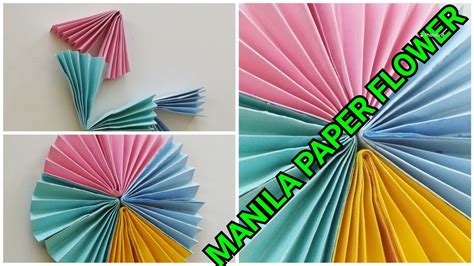 MANILA PAPER FLOWER// EASY FLOWER IDEA - YouTube