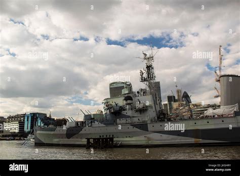 HMS Belfast battle ship museum Stock Photo - Alamy