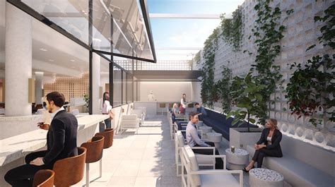 Qantas highlights outdoor space in proposed new Perth lounge ...