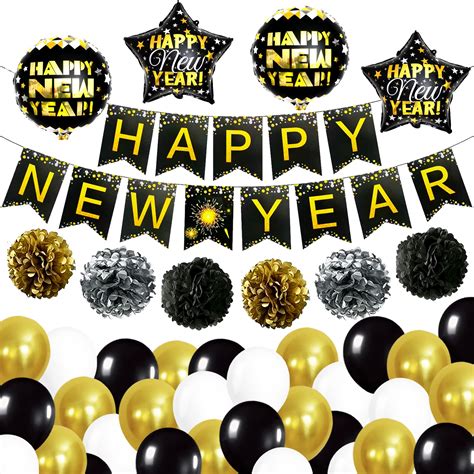 Buy KatchOn, Happy New Year Decorations 2024 Set - Pack of 40 | No DIY ...