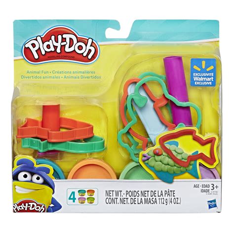 Play-Doh Animal Fun Set with 4 Cans of Play-Doh & 8+ Tools - Walmart ...