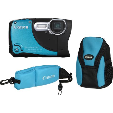 Canon PowerShot D20 Waterproof Digital Camera Kit (Blue)