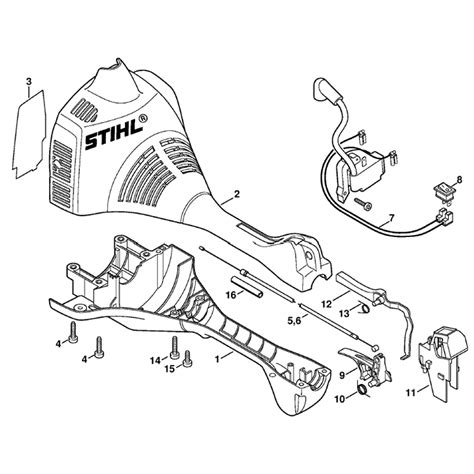 Stihl FS 45 Brushcutter (FS45-Z) Parts Diagram, Engine housing