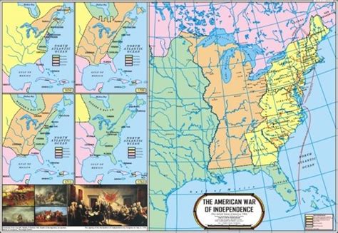 American War Of Independence Map Dimensions: 70 X 100 Centimeter (cm ...