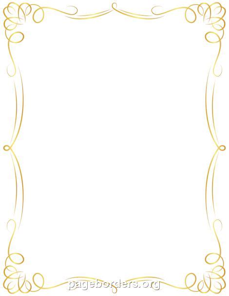 Golden Border: Clip Art, Page Border, and Vector Graphics | Page borders, Clip art borders ...