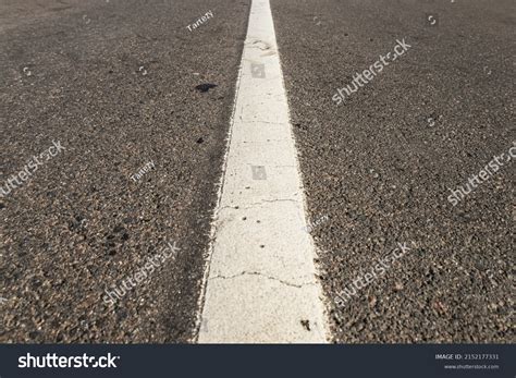 Asphalt Road Single Solid White Line Stock Photo 2152177331 | Shutterstock