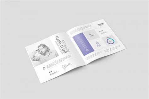 Free Square Brochure MockUp PSD | Mockuptree