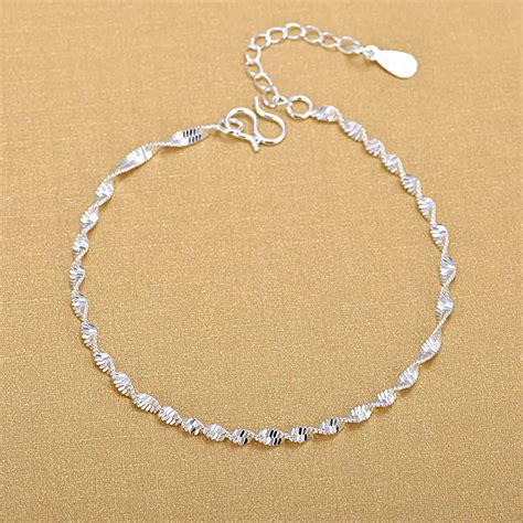 Fashion Simple Elegant 925 Silver Twisted Chain Bracelets Jewelry For Woman Gifts 2018-in Chain ...