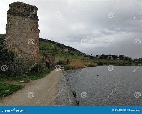 Lake Of Averno, Crater Lake In Napoli, Campania, Southern Italy ...