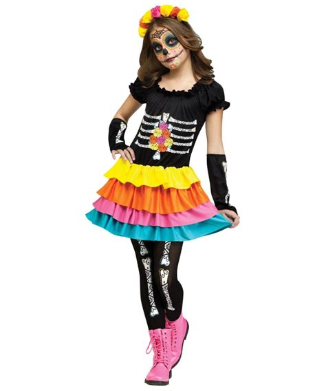 Dia De Los Muertos Sweetie Girls Costume - Girls Costume