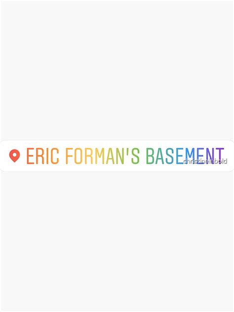 "Eric Forman's Basement" Sticker for Sale by christineinbold | Redbubble