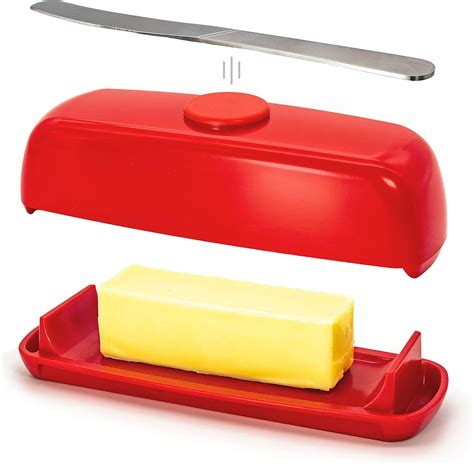 Amazon.com | Butter Hub Butter Dish with Lid and Knife, Magnetic Butter Keeper, Easy Scoop, No ...