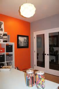 office/crafts room | Living room decor orange, Living room orange, Orange bedroom walls