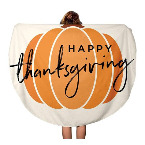 Happy Thanksgiving Day Pumpkin Beach Blanket Yoga Mat Picnic 最大53％オフ！