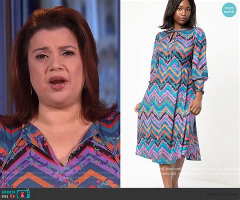 WornOnTV: Ana’s zig-zag floral print dress on The View | Ana Navarro | Clothes and Wardrobe from TV