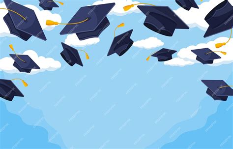 Premium Vector | Happy flat graduation background