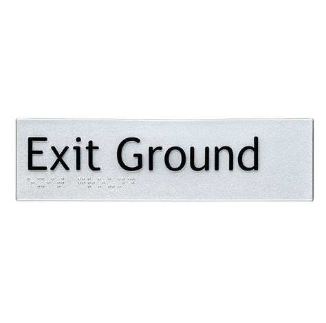 Exit Ground Braille Sign • Tactile Systems Australia