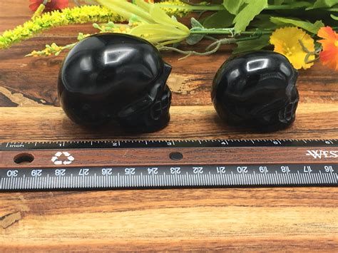 Black Obsidian Skull Obsidian Crystal Skull Realistic - Etsy