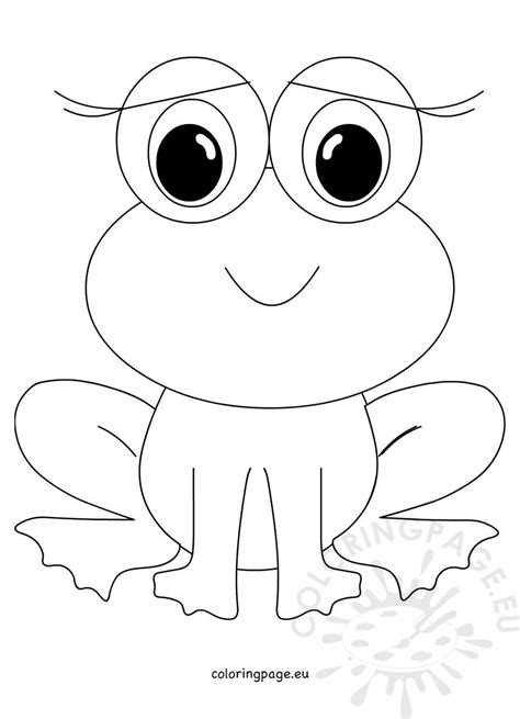 Animal coloring page Cute frog – Coloring Page