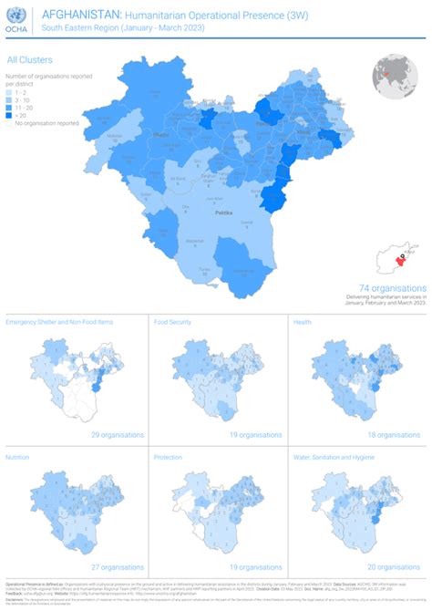 Afghanistan: Humanitarian Operational Presence (3W) - South Eastern ...