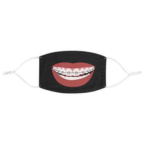 Braces Mask, Funny Face Mask, Washable Reusable Face Mask, Braces Smile ...