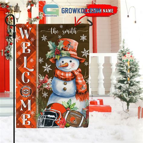 Cleveland Browns Christmas Personalized Flag BGFLAG527 – Sportique-shop.com