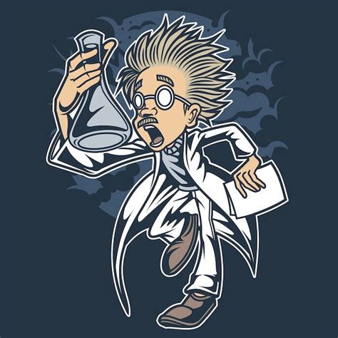 Premium Vector | Mad scientist