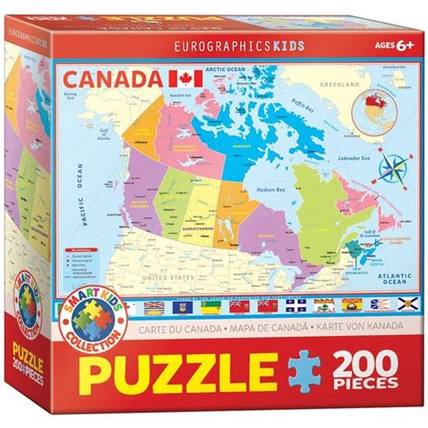 Map of Canada 200 PC Puzzle by Eurographics | Toys | www.chapters.indigo.ca