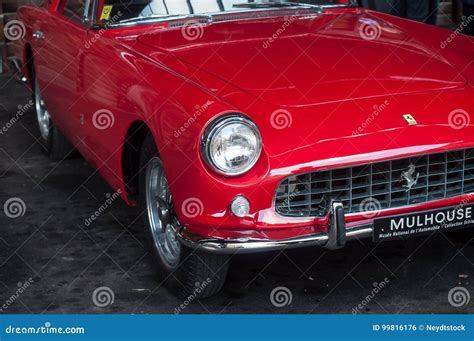 Closeup of Red Ferrari 250 GT Restored Editorial Photo - Image of ...