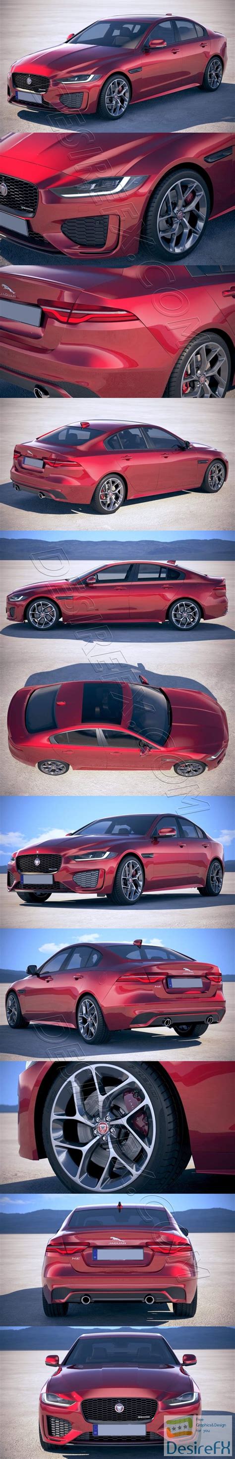 Download Jaguar XE R-Dynamic 2020 3D Model - DesireFX.COM