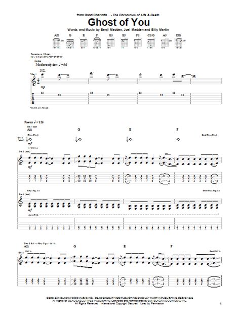 Ghost Of You by Good Charlotte - Guitar Tab - Guitar Instructor