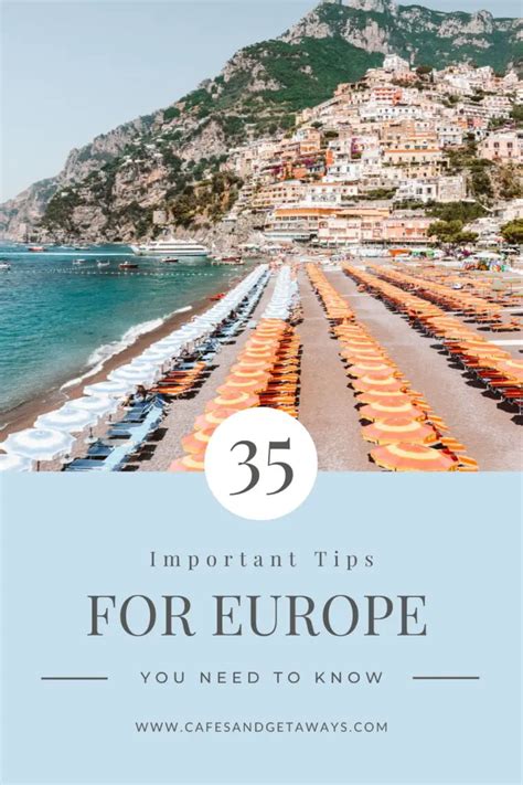 35 Europe Travel Tips to Know Before Your Trip - Cafes and Getaways