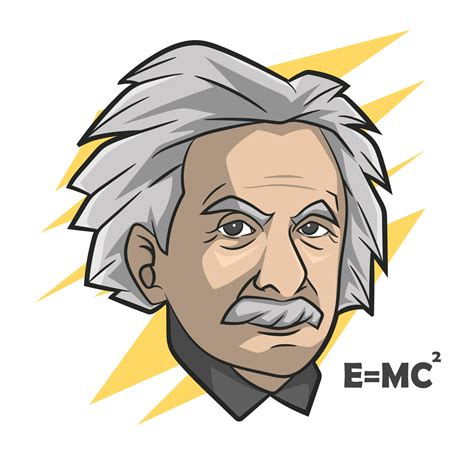 Albert Einstein cartoon illustration 11073690 Vector Art at Vecteezy