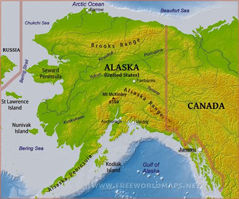 alaska map - Free Large Images