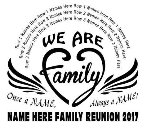 Free Family Reunion T-Shirt Design Catalog – In His Image by Dani