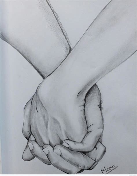 Love Holding Hands Love Pencil Couple Drawings Easy G - vrogue.co