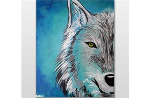 Blue Wolf Painting at PaintingValley.com | Explore collection of Blue ...