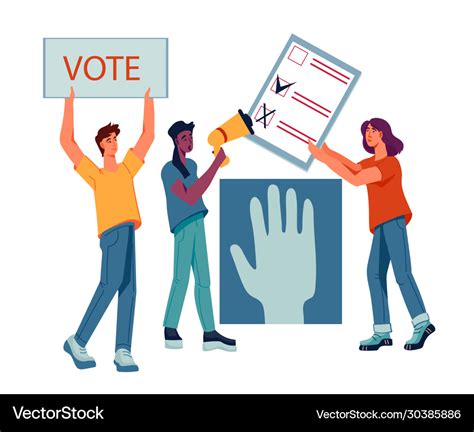 People voting - democracy and political rights Vector Image