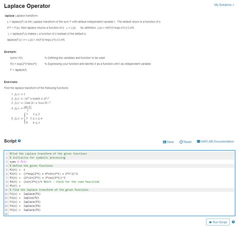 Solved Laplace Operator My Solutions > laplace Laplace | Chegg.com