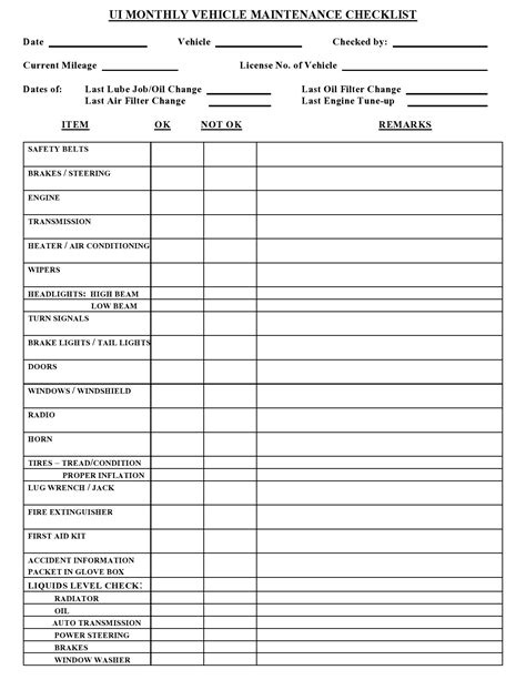 Mto Vehicle Safety Inspection Checklist - R R O 1990 Reg 601 Motor ...