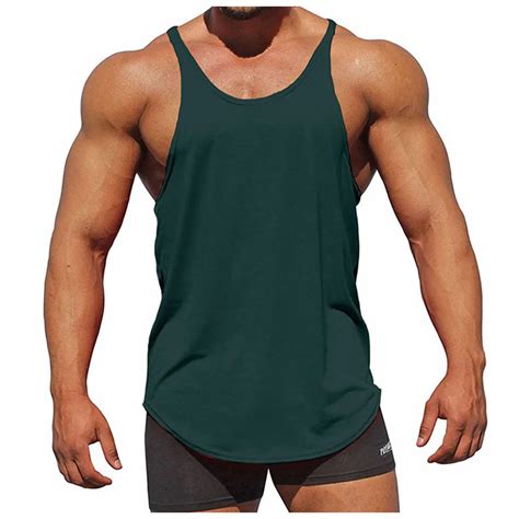 Muscle guys Brand Bodybuilding stringer tank tops men blank vest solid color gyms singlets ...