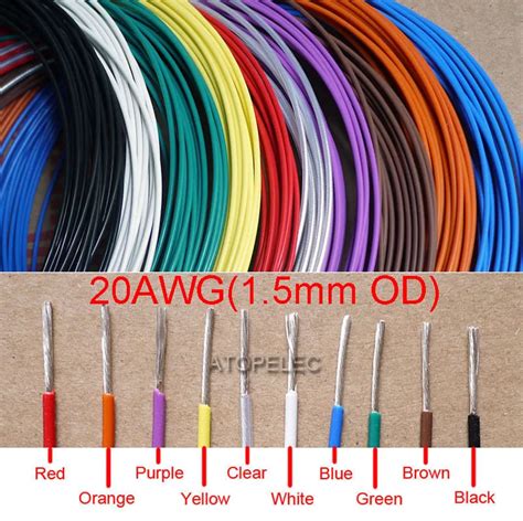 20AWG 1.5mm OD FEP F46 Teflon Wire Silver Plated OFC Cable High ...