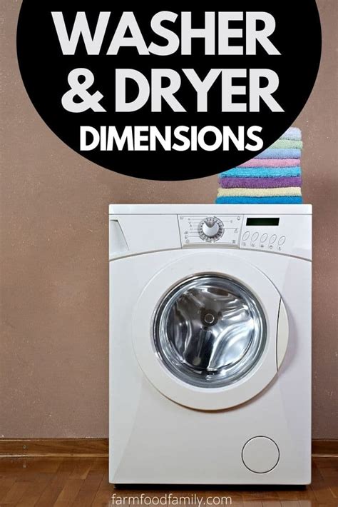 Washer And Dryer Dimensions: A Complete Size Guide - FarmFoodFamily