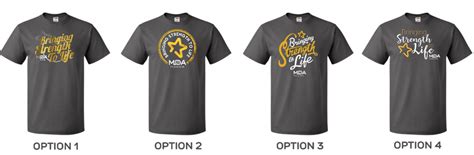 Cast your vote for the 2017 MDA Muscle Walk t-shirt design - Muscular Dystrophy Association