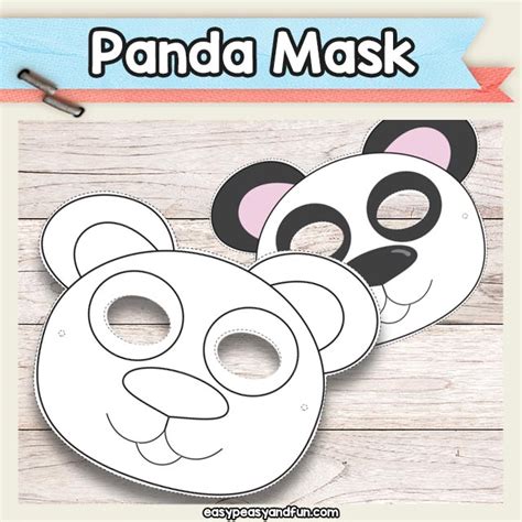 Printable Panda Bear Mask Template – Easy Peasy and Fun Membership