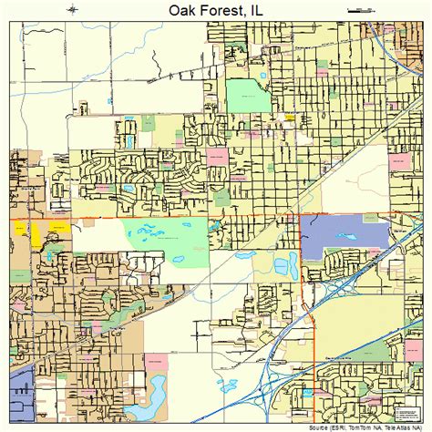 Oak Forest Illinois Street Map 1754638