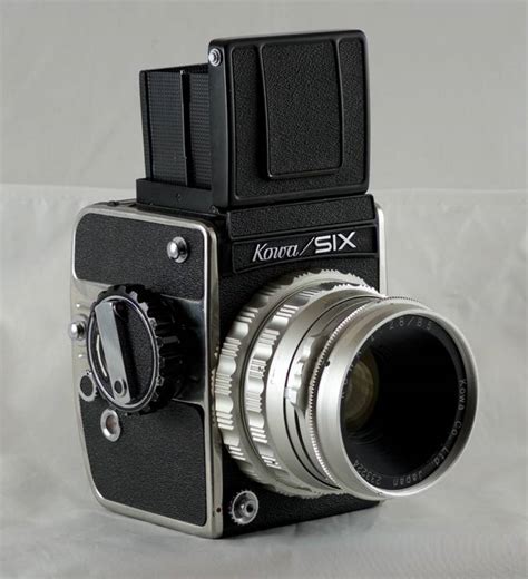 VINTAGE KOWA 6 MEDIUM FORMAT 6x6 SLR CAMERA WITH TWO LENSES - f2.8 85mm f3.5 55m